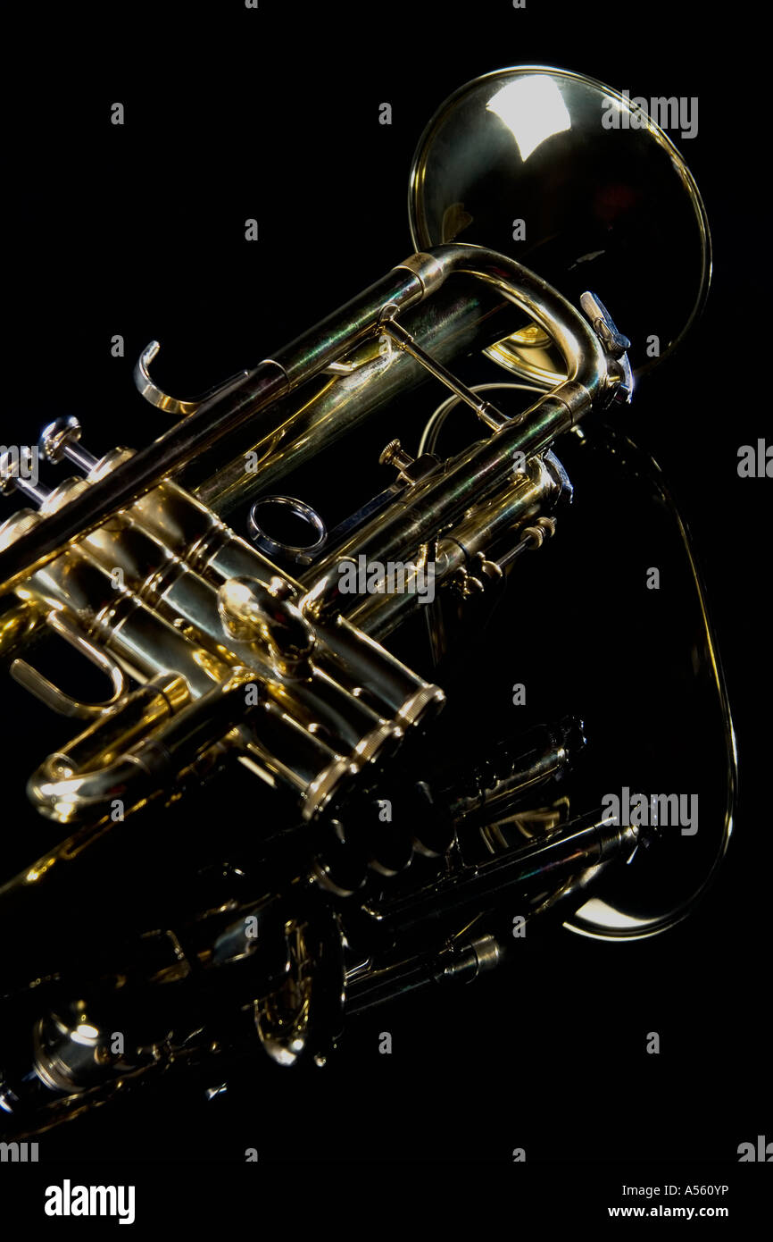 Trumpet still life Stock Photo