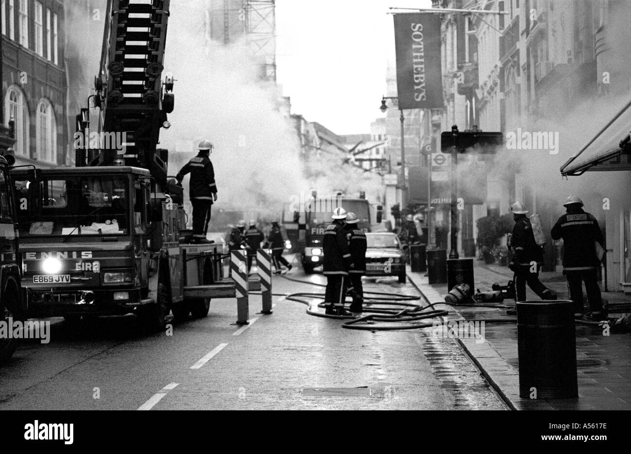 Shop fire Bond Street London Stock Photo - Alamy