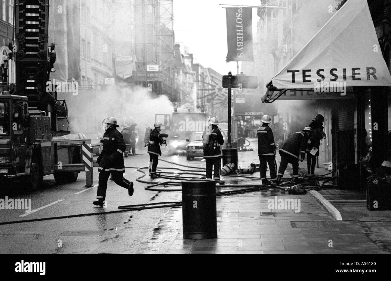 Shop fire Bond Street London Stock
