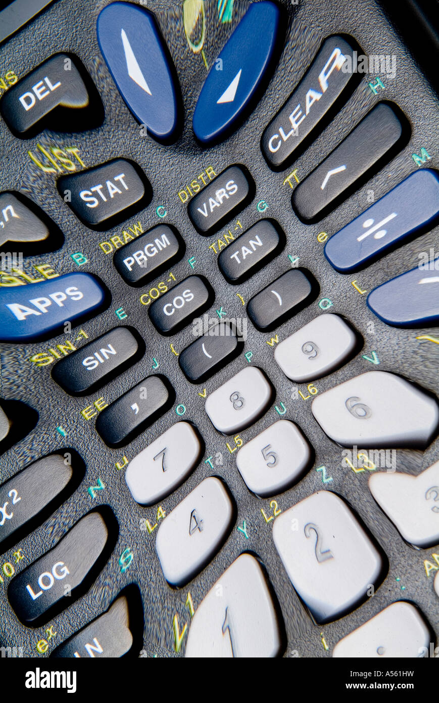 distorted calculator keyboard Stock Photo Alamy
