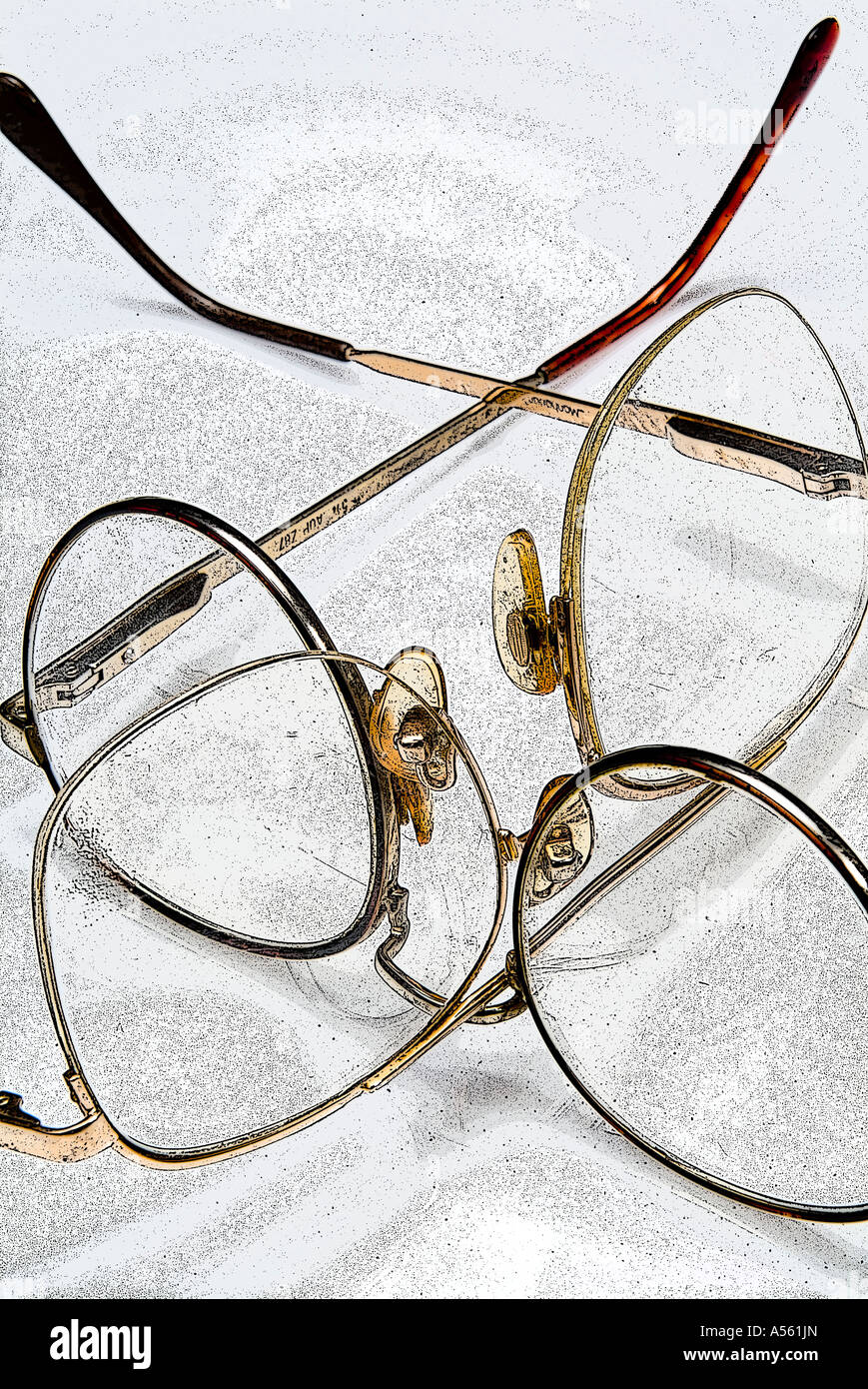 two pairs of eyeglasses Stock Photo Alamy