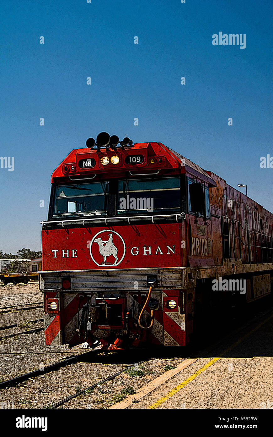 The GHAN railway in Alice Springs Australia Stock Photo