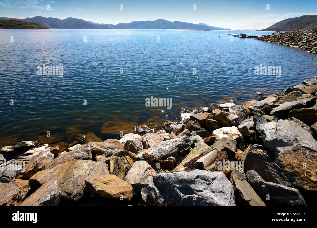 Diamond Valley Lake Reservoir Hemet Riverside County California United States Stock Photo