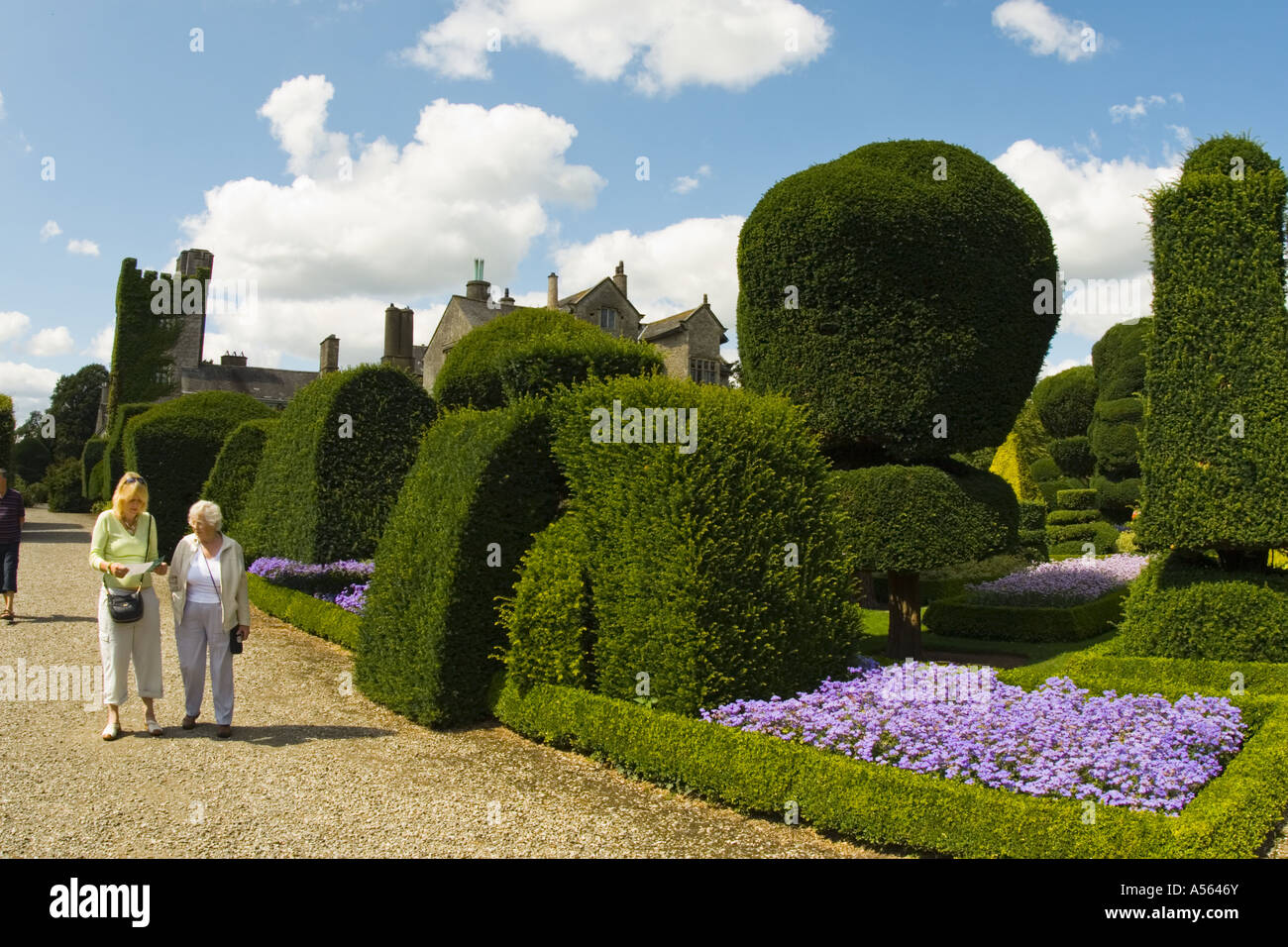 World famous Topiary Gardens at Levens hall English Lake District Stock