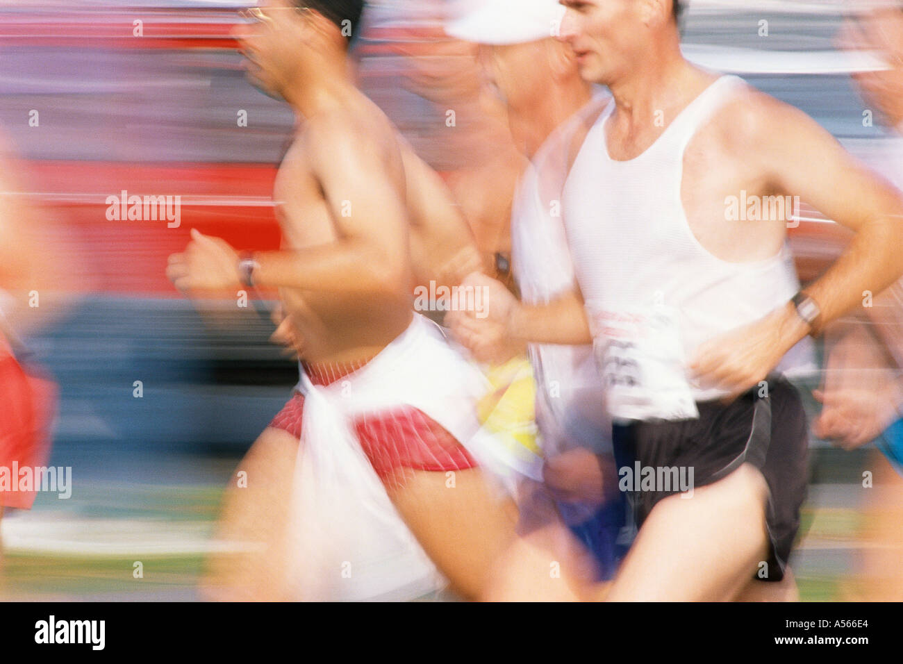 Detail of runners Stock Photo