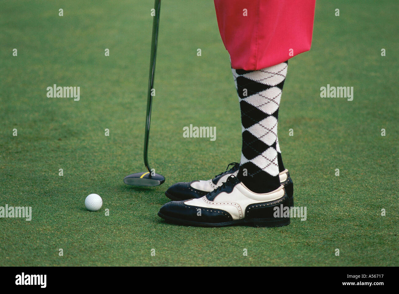 Socks and shoes of golfer Stock Photo Alamy