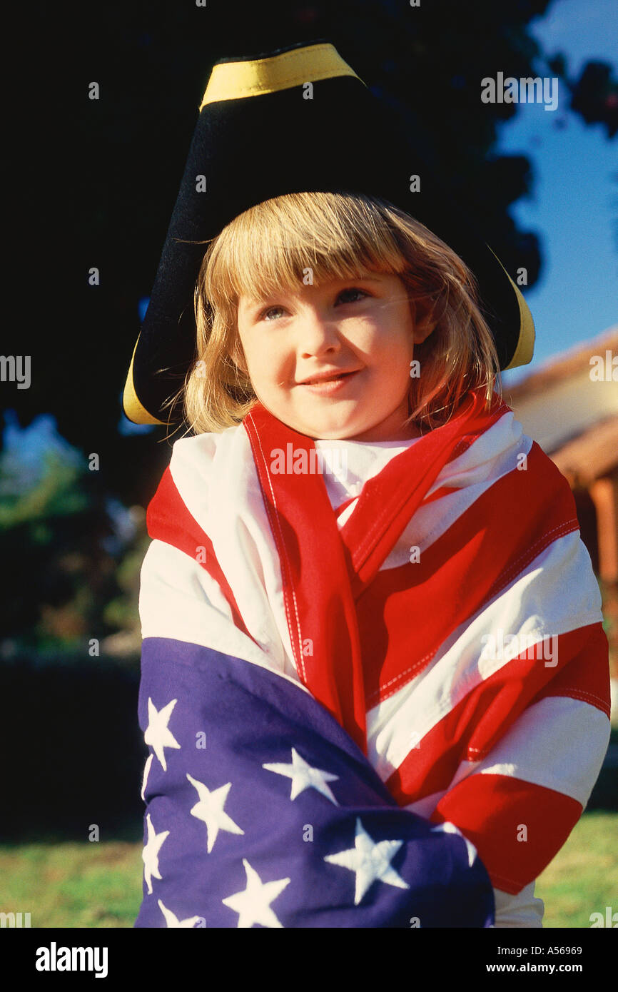 Girl's American Flag Bow Hat main image 1