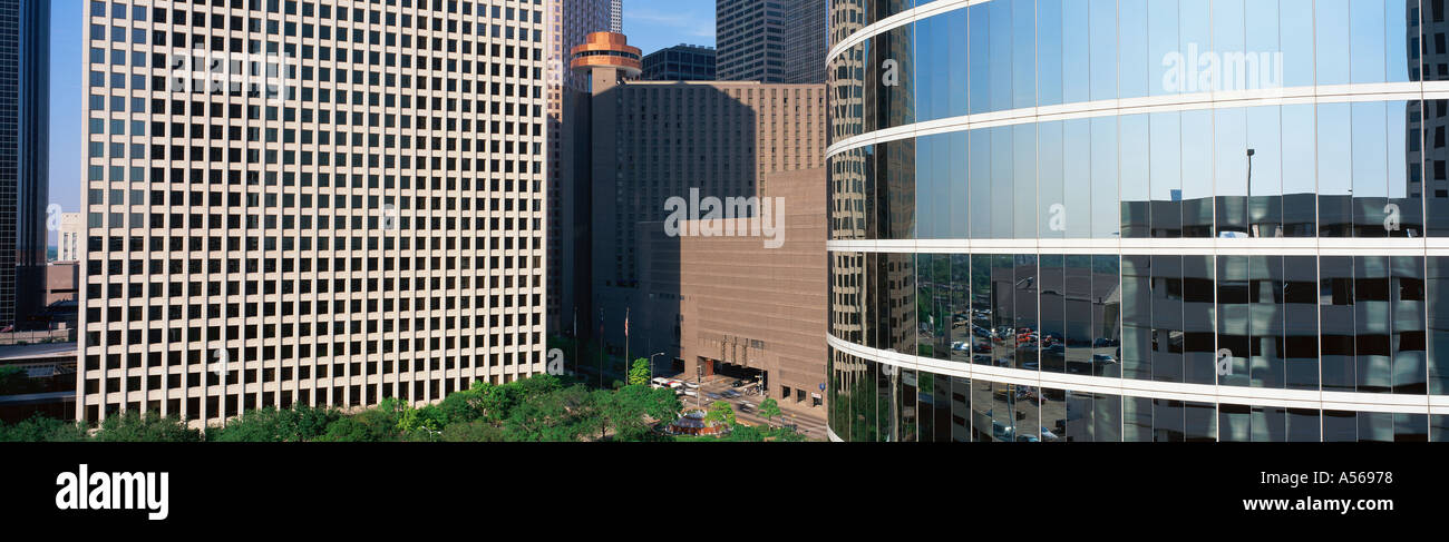 Skyscraper windows in Houston TX Stock Photo