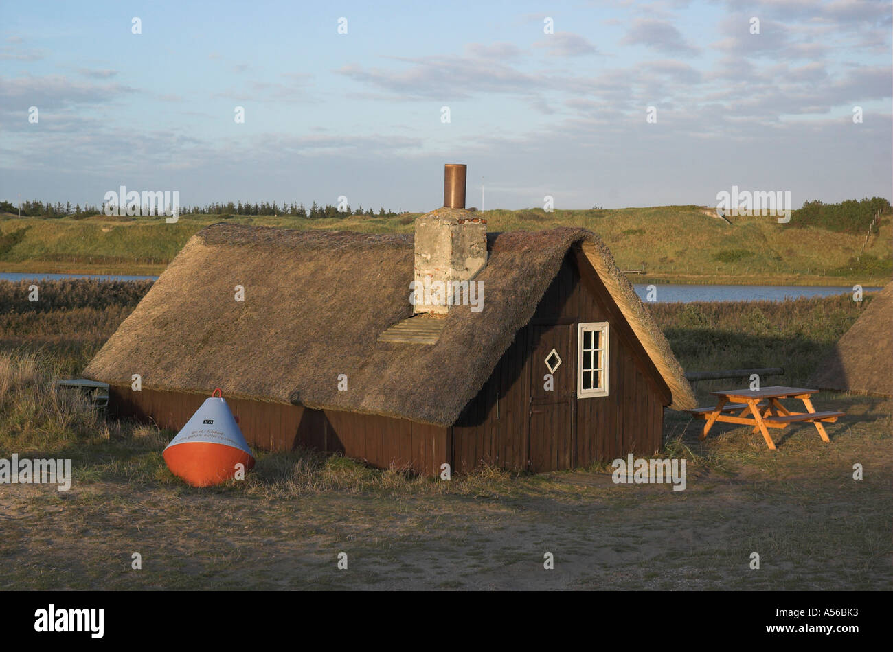 Old fishing hut at Limfjord, Denmark Stock Photo Alamy
