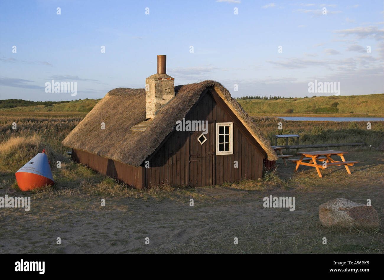 Old fishing hut at Limfjord, Denmark Stock Photo Alamy