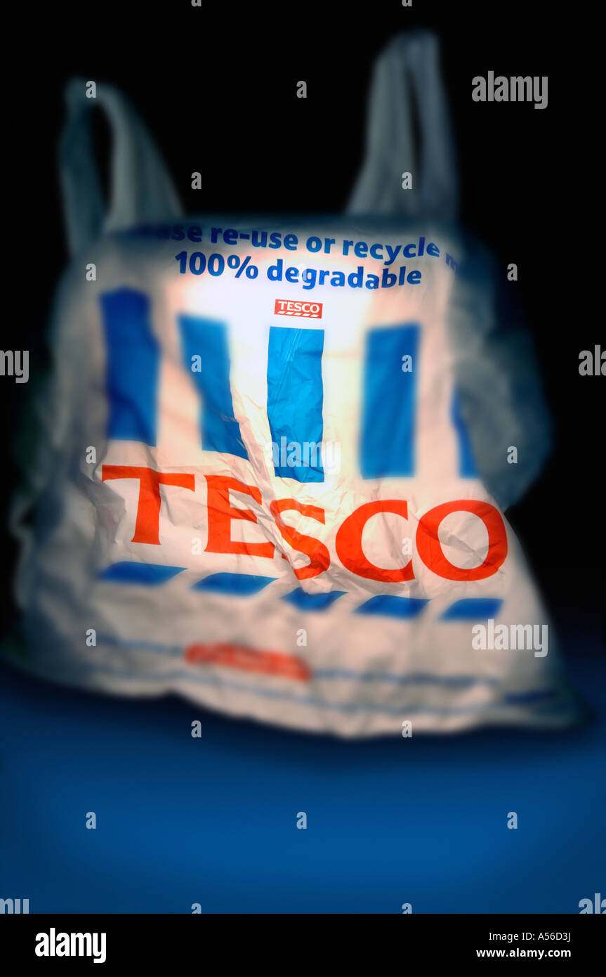 Tesco shopping carrier bag Stock Photo Alamy