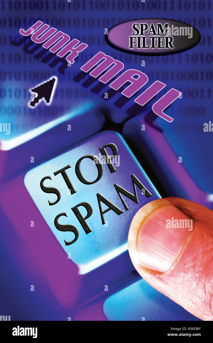 computer junk mail internet spam Stock Photo