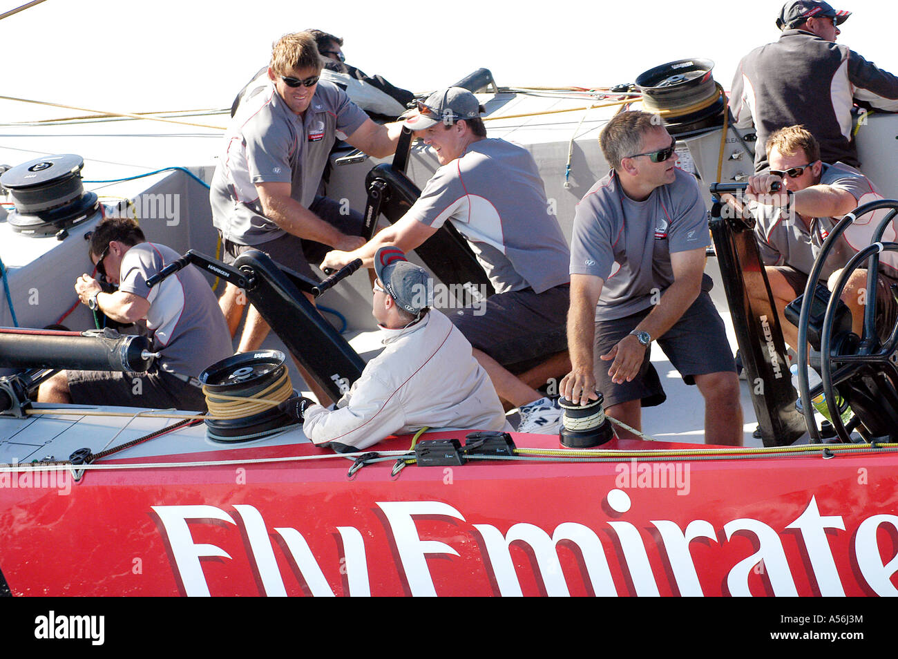 Emirates Team New Zealand race in NZL-81 in Louis Vuitton Acts 2 Stock Photo: 11214151 - Alamy