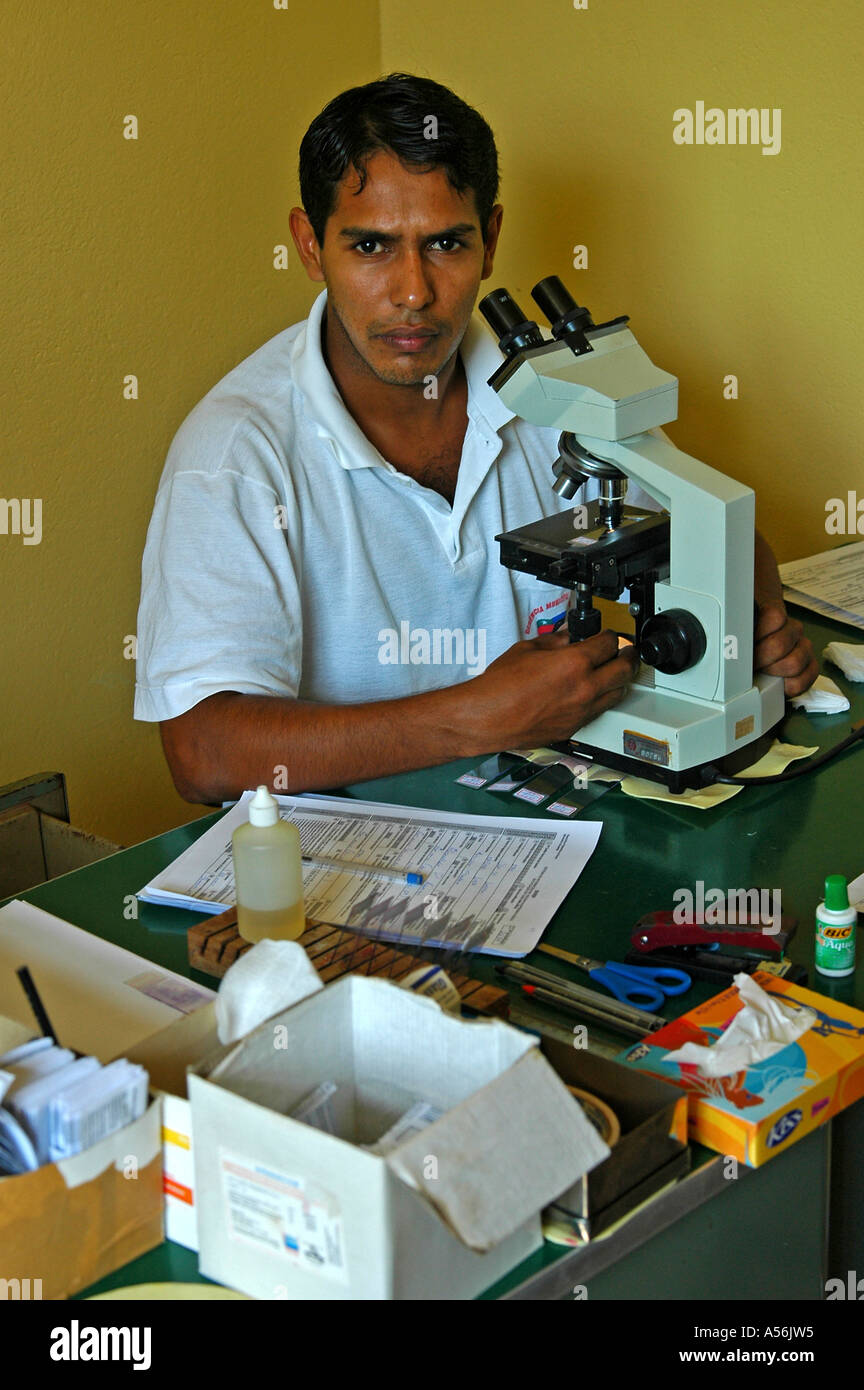 Researcher in a laboratory Brasilien Stock Photo