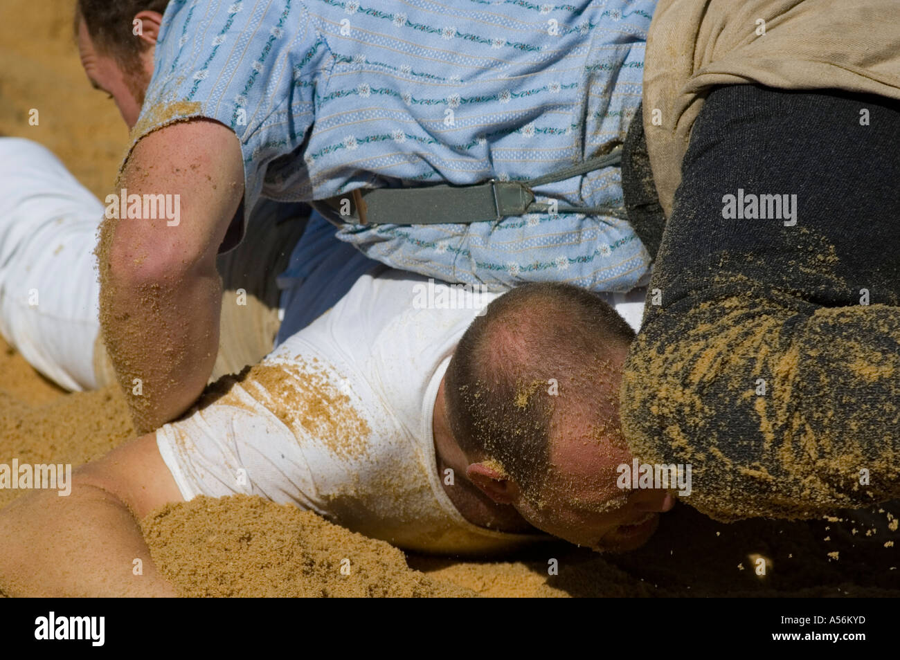 Swiss wrestling Switzerland Stock Photo