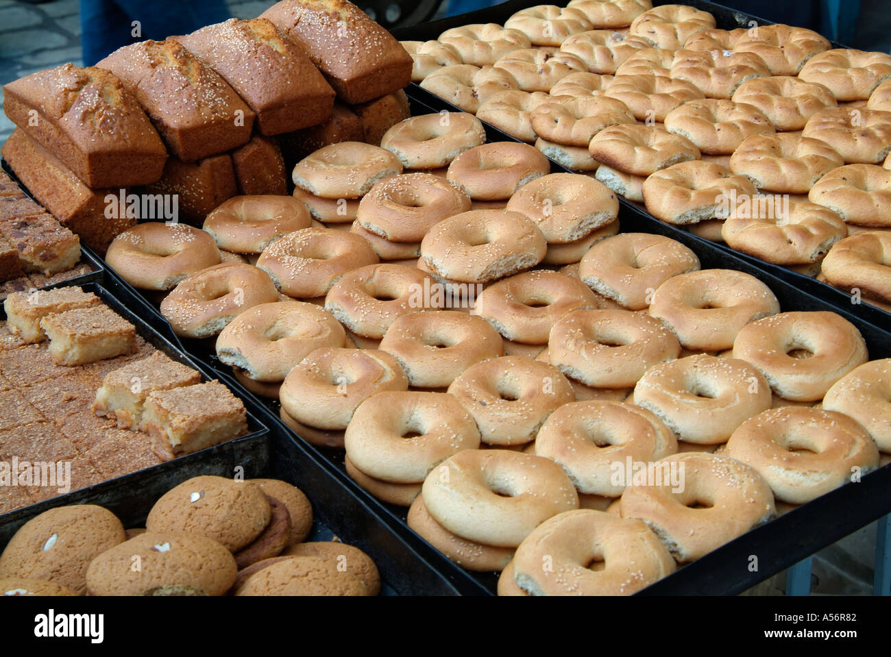Cakes for sale, Kairouan, Tunisia Stock Photo Alamy