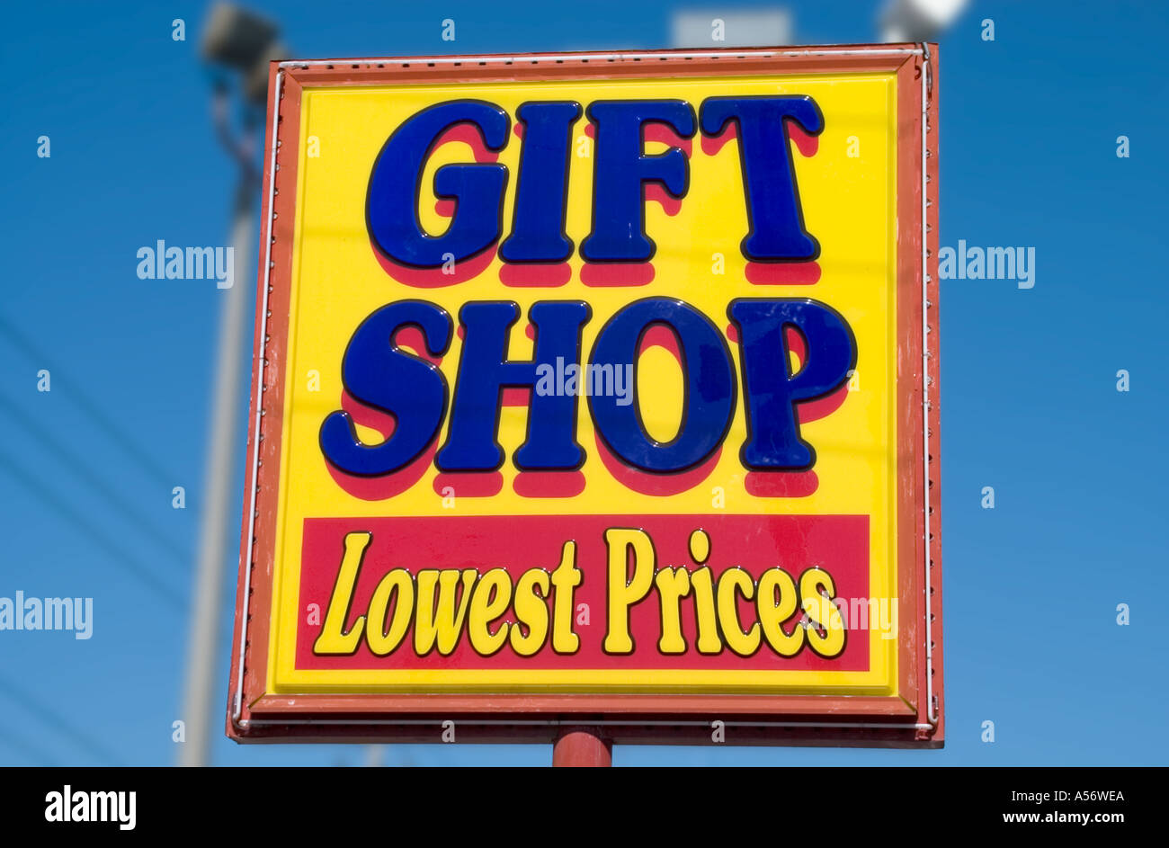 Gift Shop sign, International Drive, Orlando, Florida, USA Stock Photo