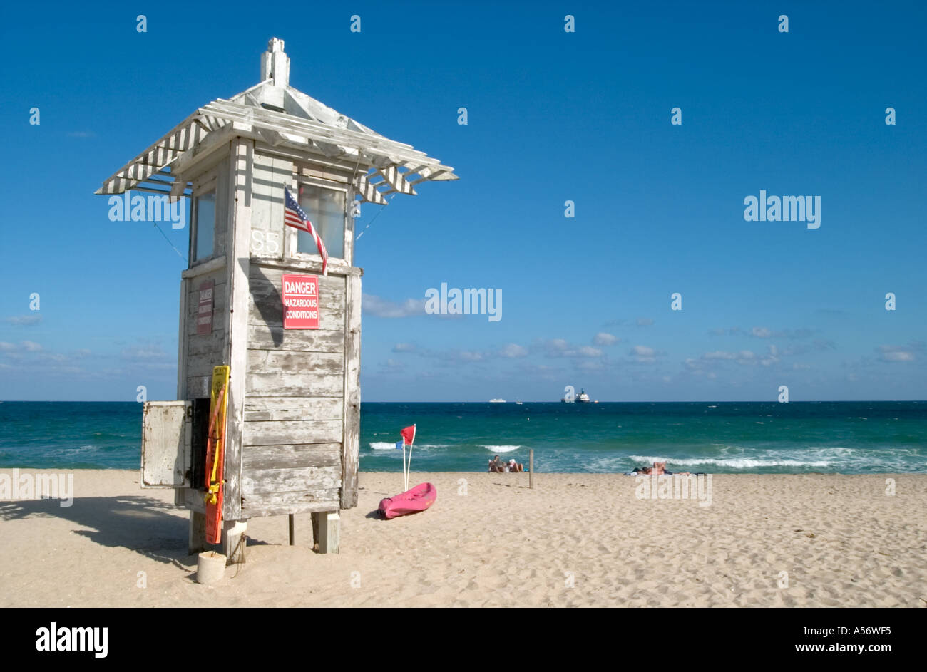 Lifeguard Station Beach Fort Lauderdale High Resolution Stock