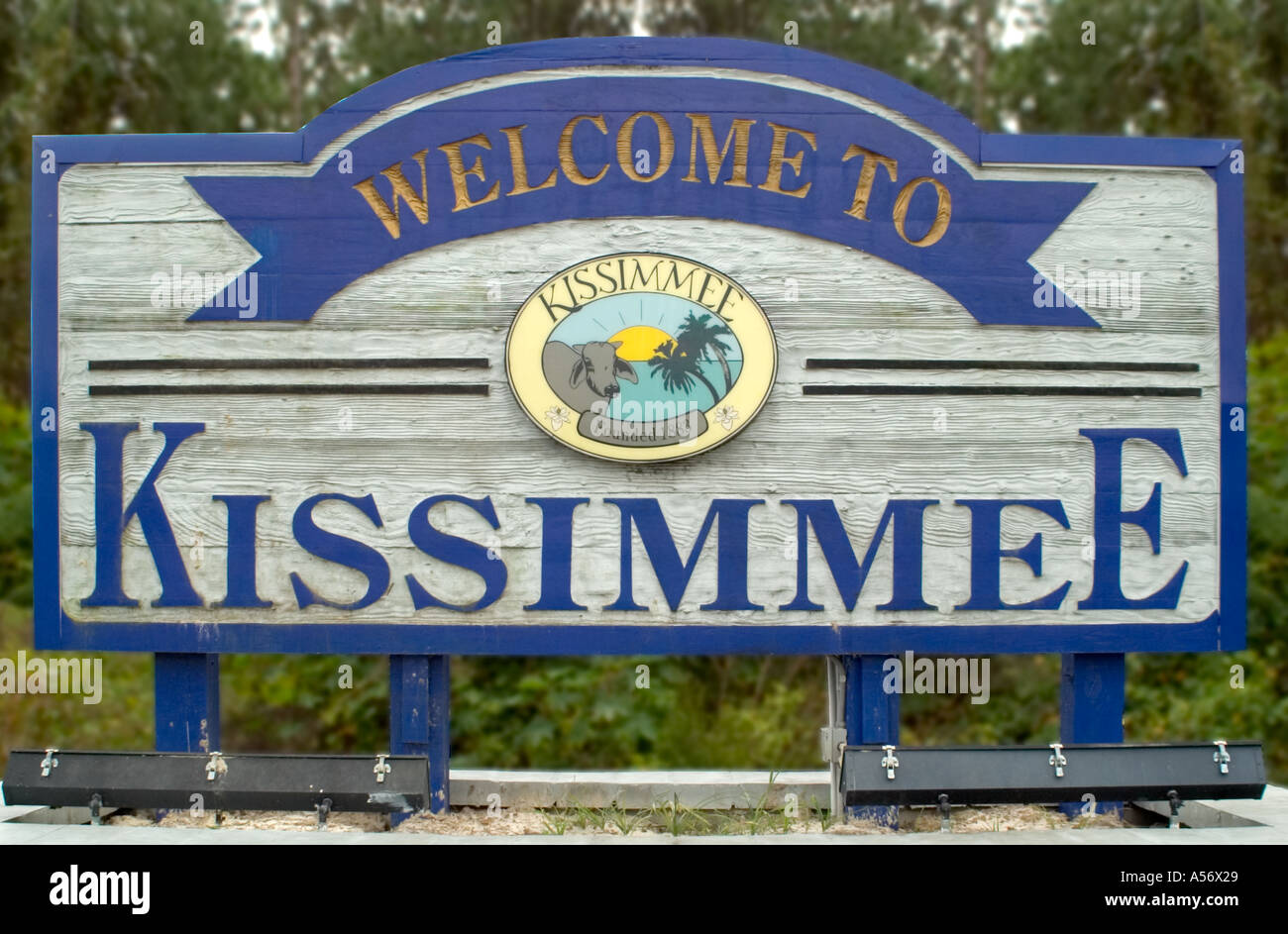 to Kissimmee sign, Kissimmee, Orlando, Florida, USA Stock Photo
