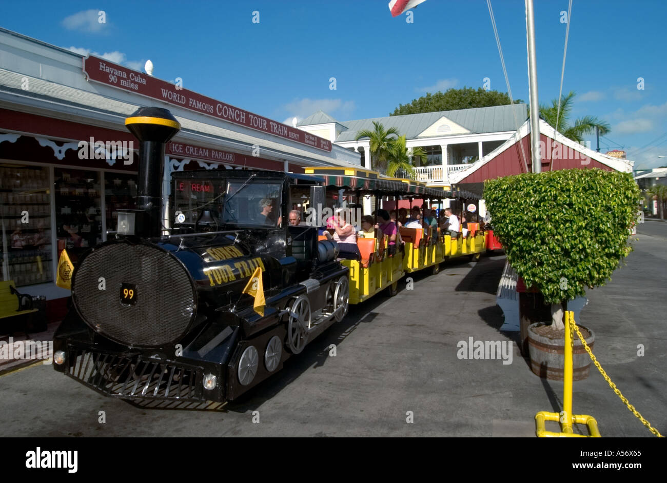 Conch Tour Train, Key West, Florida Keys, Florida, USA Stock Photo Alamy