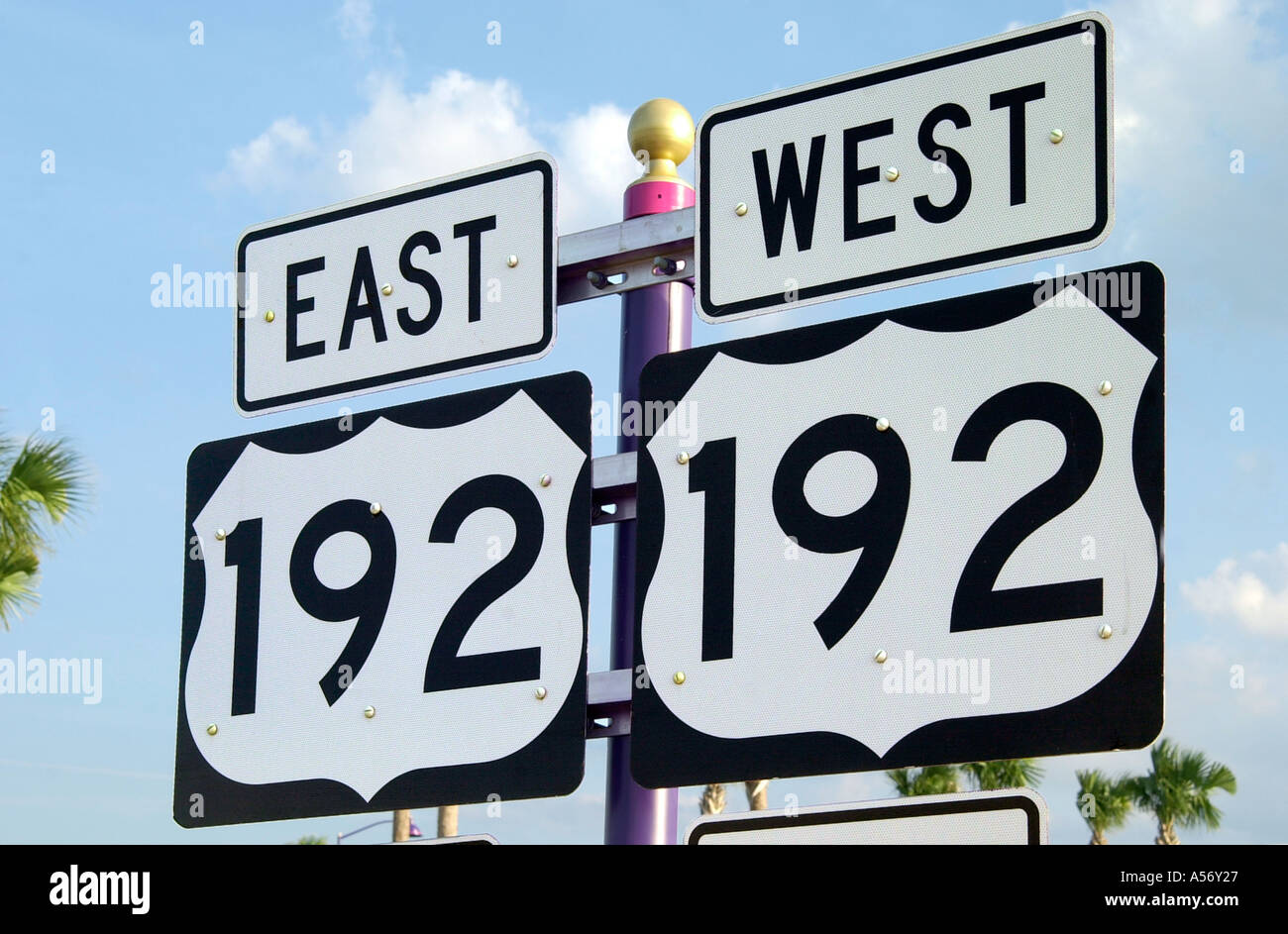 US 192 Road Sign, Kissimmee, Orlando, Florida, USA Stock Photo Alamy
