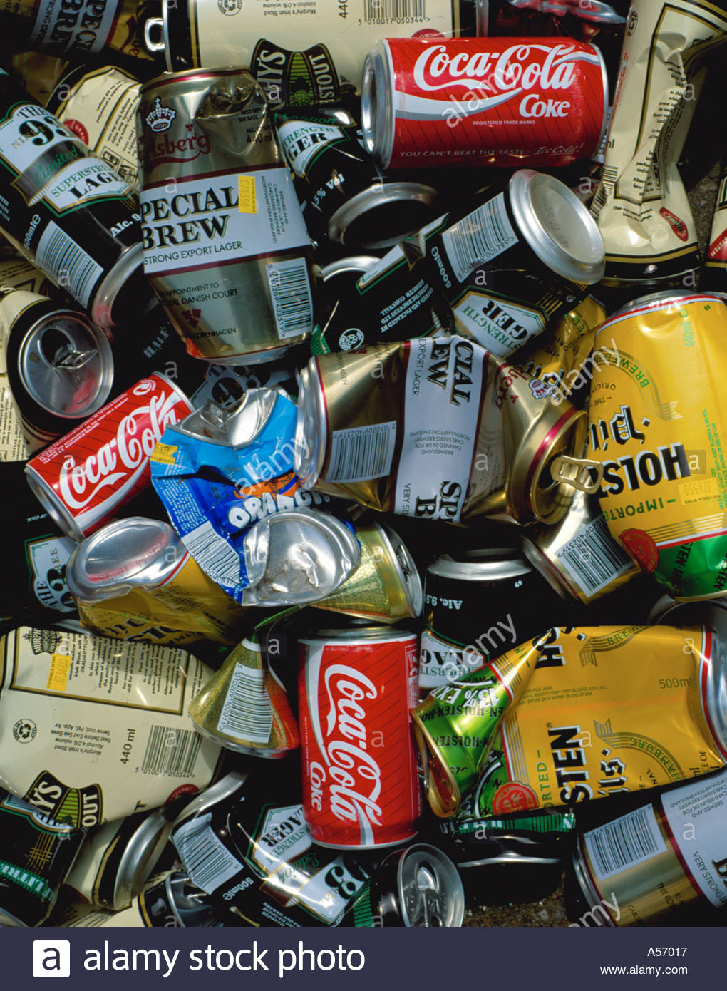 Aluminium cans for recycling, England, UK Stock Photo Alamy