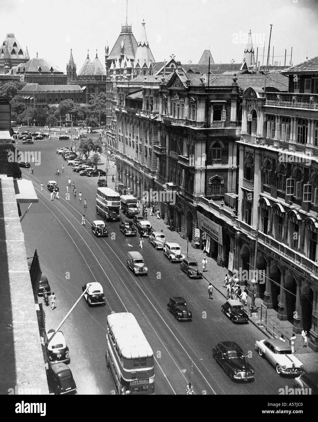 Old vintage 1900s photo of Dadabhai Naoroji Road Bombay Mumbai ...