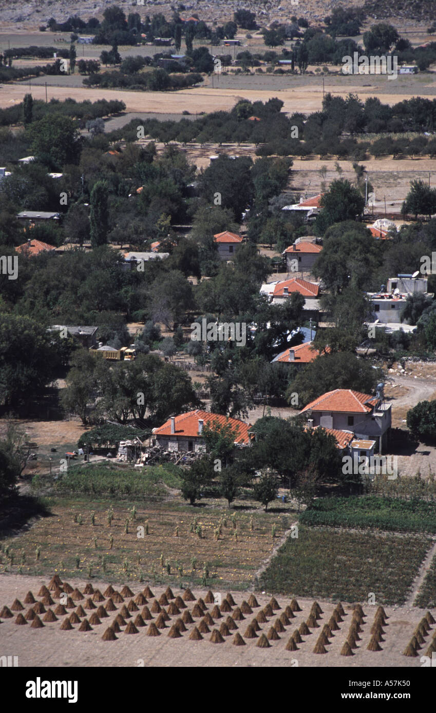 TURKEY View of Bezirgan village on the Bezirgan Plateau near the Stock