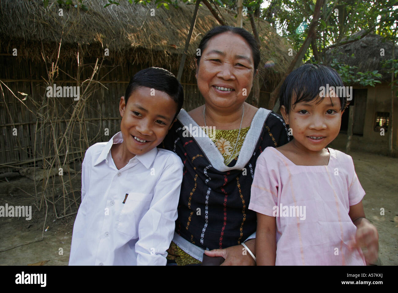 jf5341 bangladesh mother children belonging garo tribal minority ...