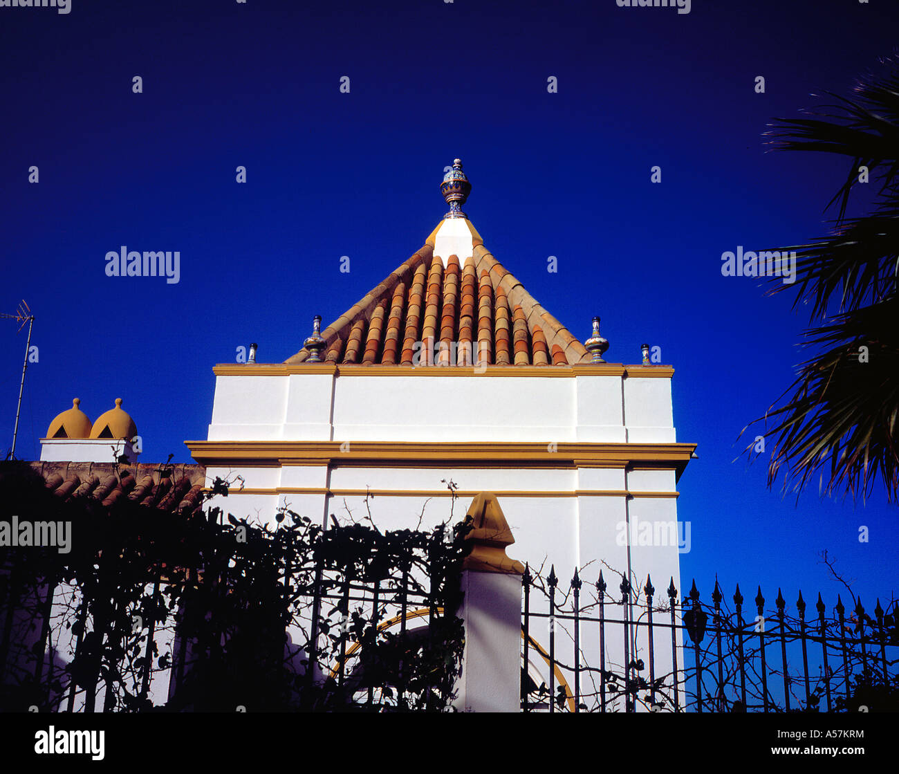 traditional old villa Chipiona Spain Europe Andalucia Andalusia Cadiz province. Photo by Willy Matheisl Stock Photo