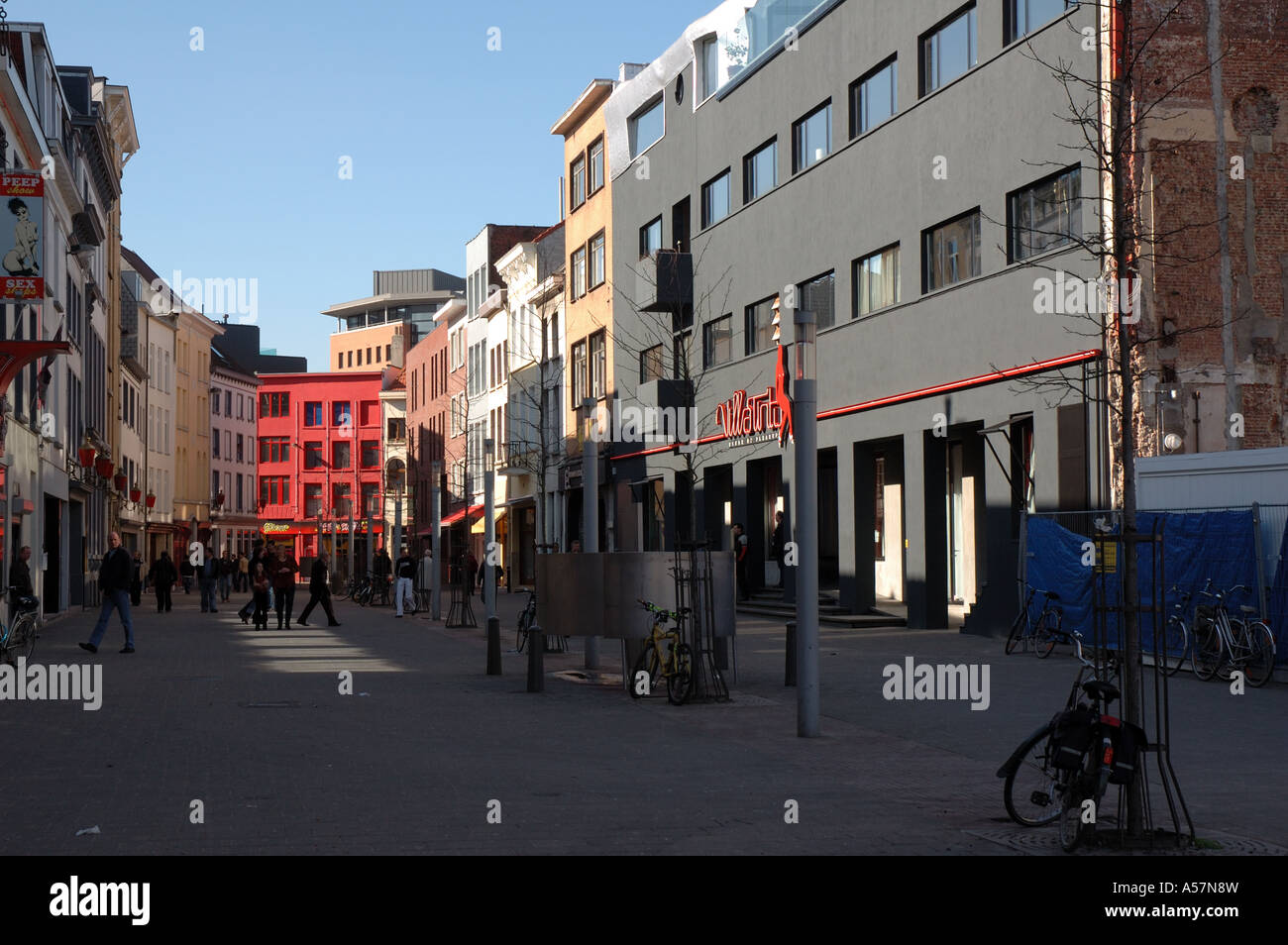 Red light district Antwerp, Belgium Stock Photo - Alamy