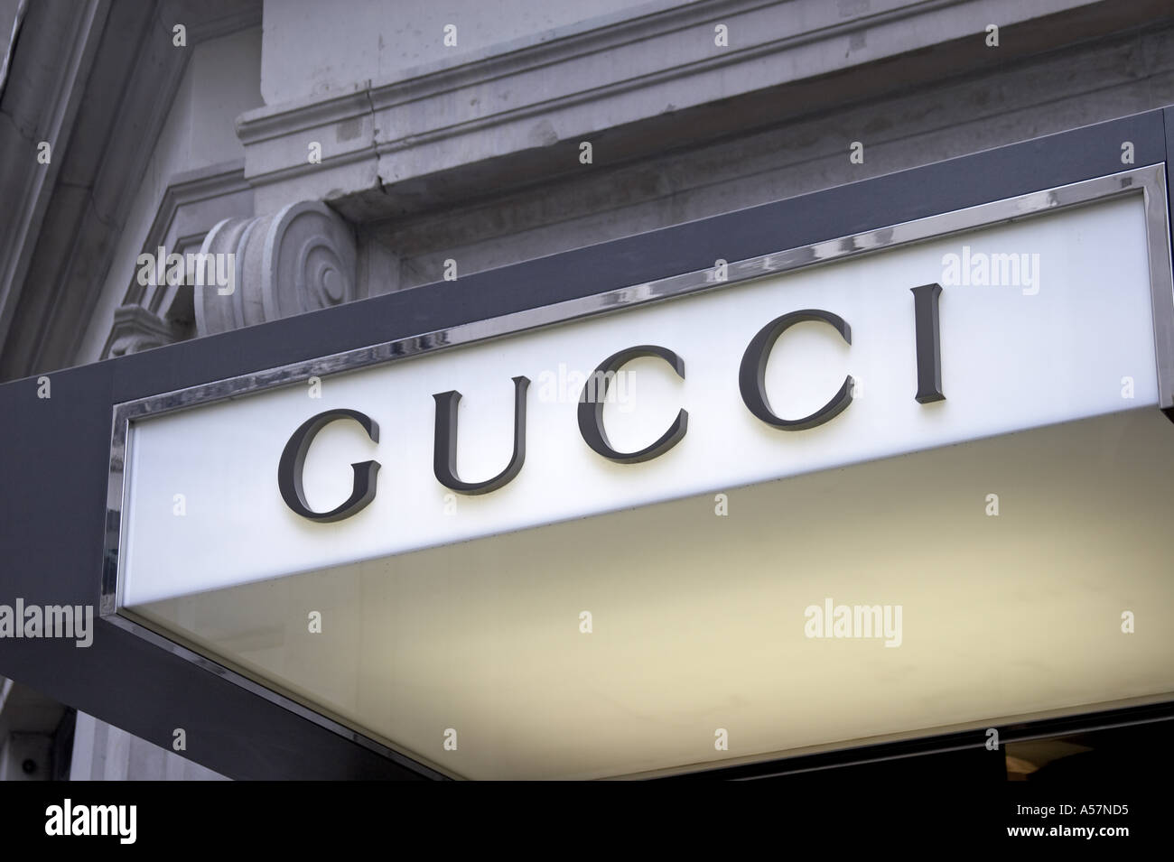 Gucci shop front and logo sign Old Bond Street London W1 England Stock  Photo - Alamy