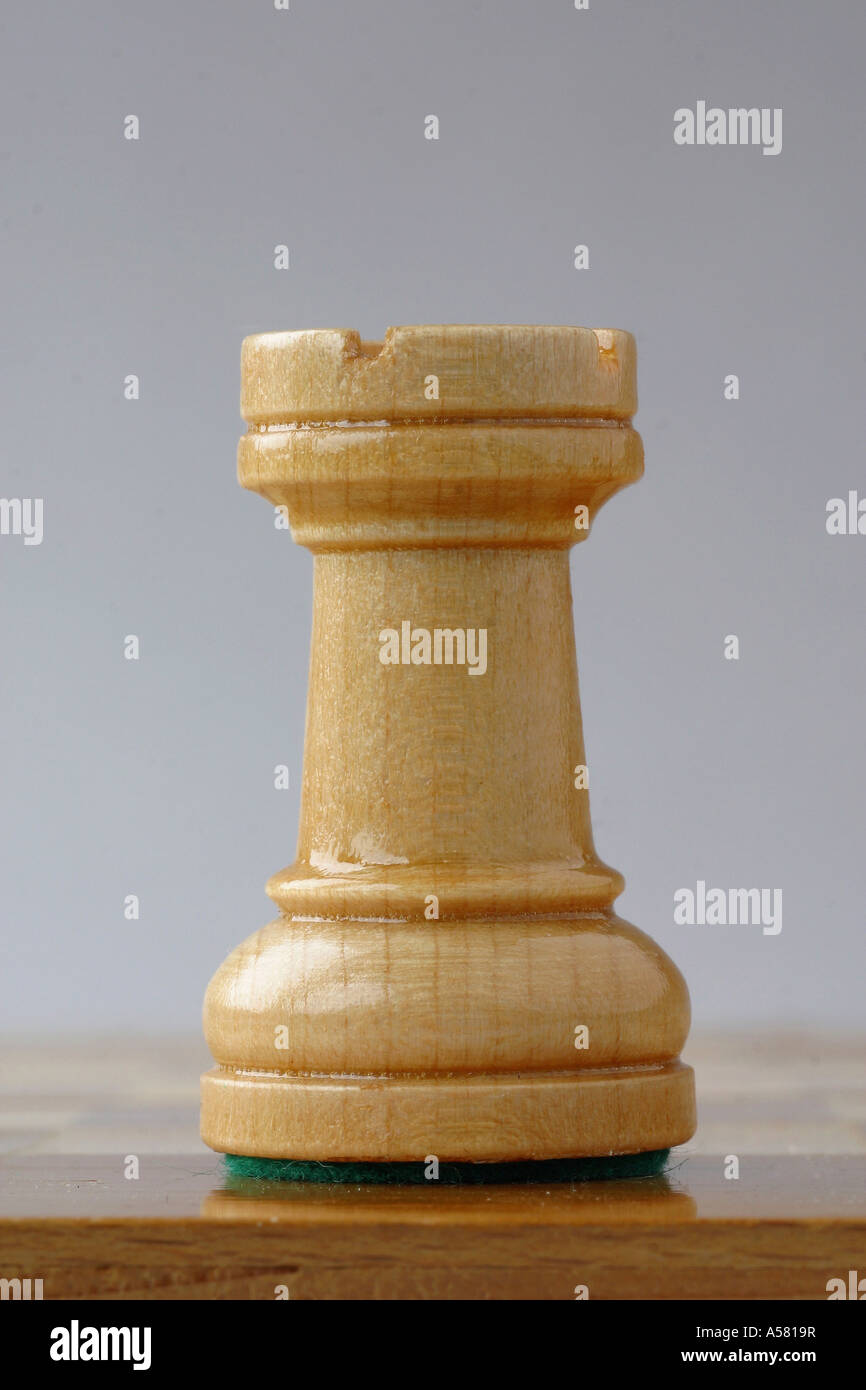 Chess, white castle, rook Stock Photo - Alamy