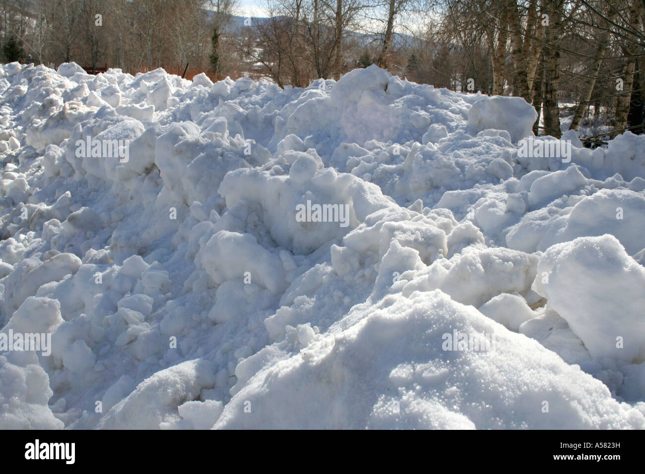 piles of snow Stock Photo Alamy