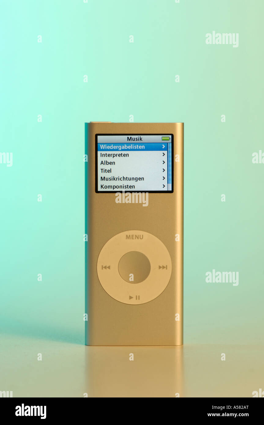 Apple iPod nano II silver Stock Photo