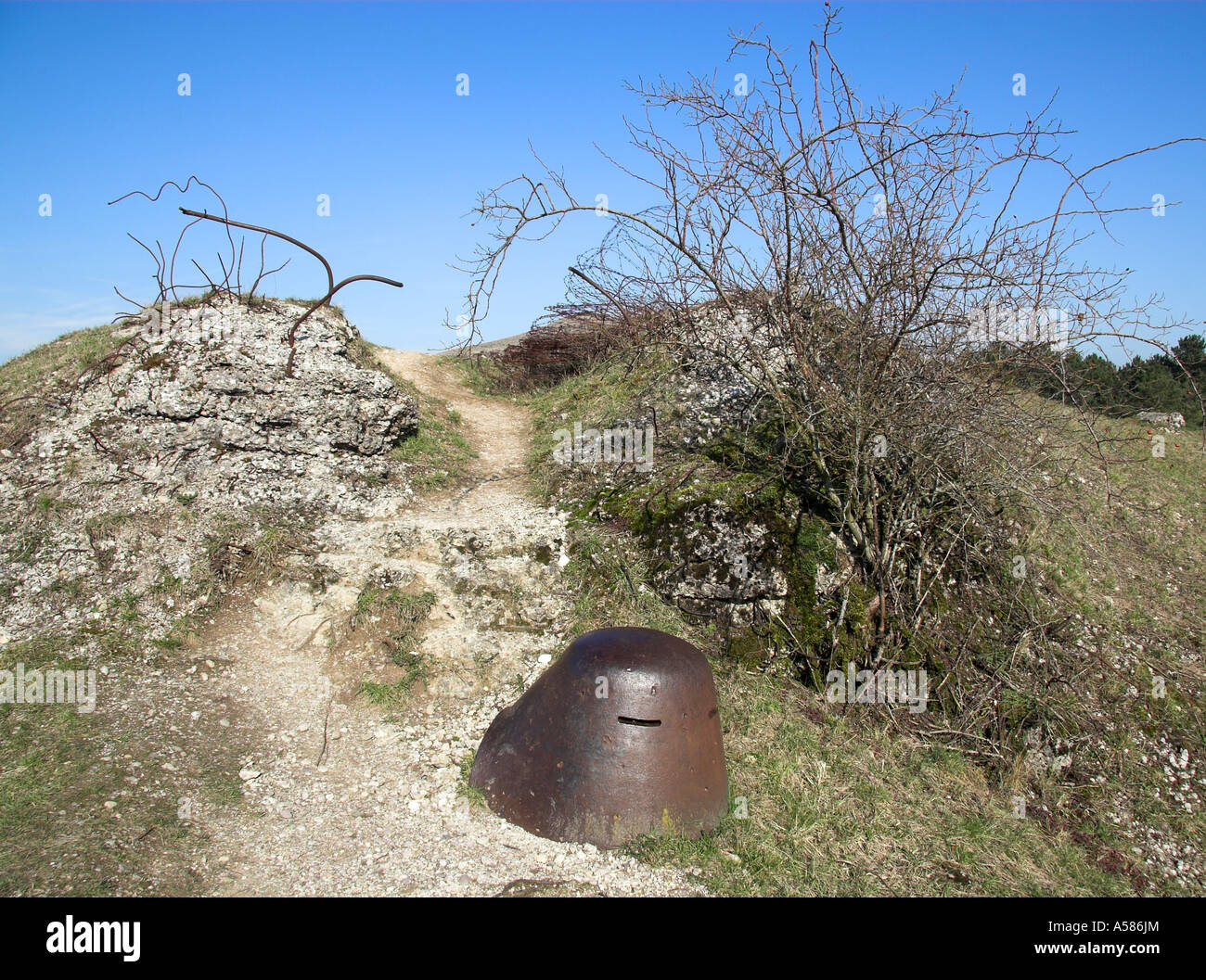 Battlefield of Verdun, Lorraine, France Stock Photo