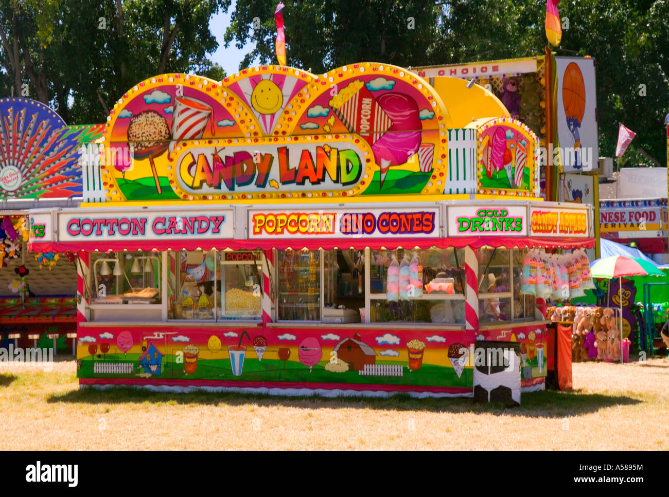 Candyland snack shack festival Stock Photo Alamy