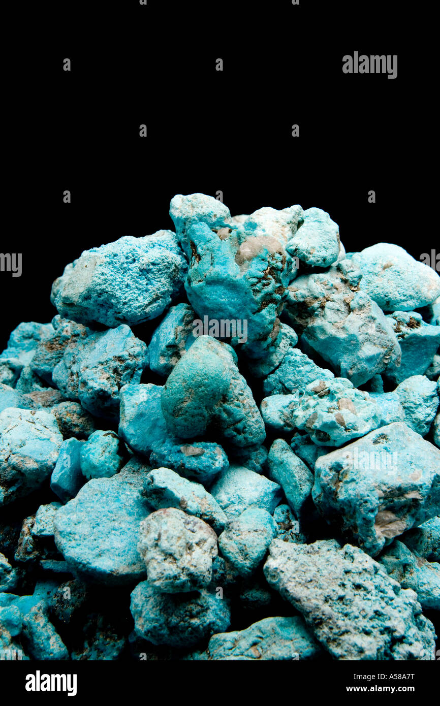 Turquoise Blue Blue Light Blue Aqua Green Green Raw Rough Small Stones Black Background Authentic Precious Gem Gemstone Gem Ston Stock Photo Alamy