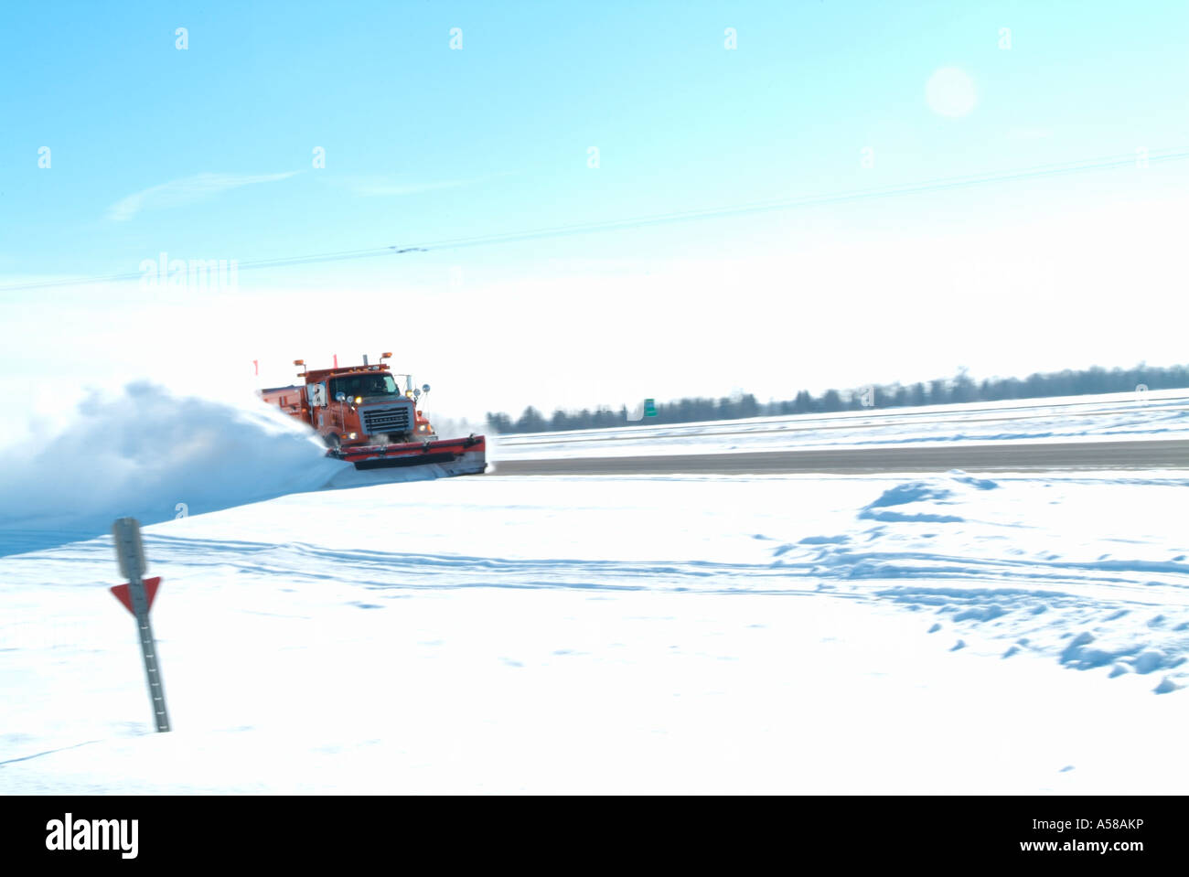 Snow plows in Minnesota Stock Photo Alamy