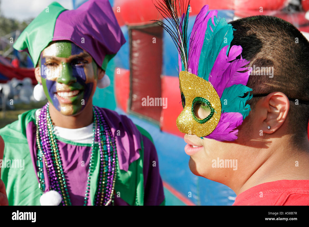 Miami Beach Florida,Flamingo Park,Mardi Gras Parade,event,celebration