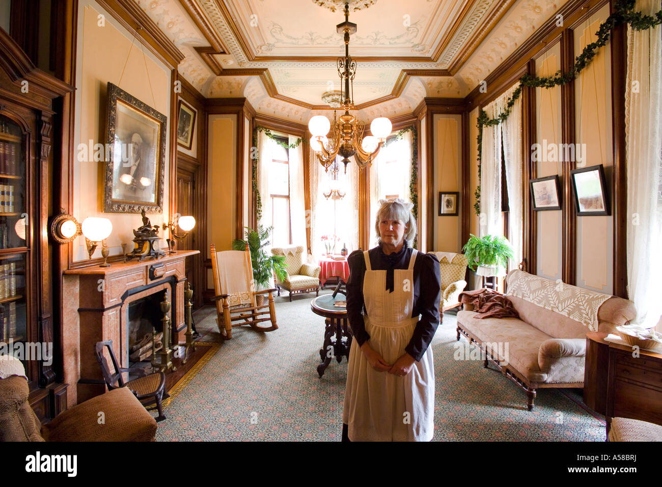 David Davis Mansion State Historic Site in Bloomington Illinois Stock