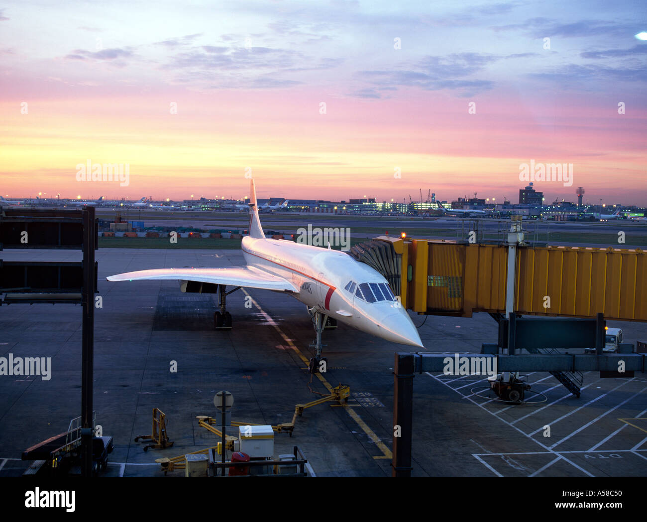 Concorde, Heathrow Airport Stock Photo