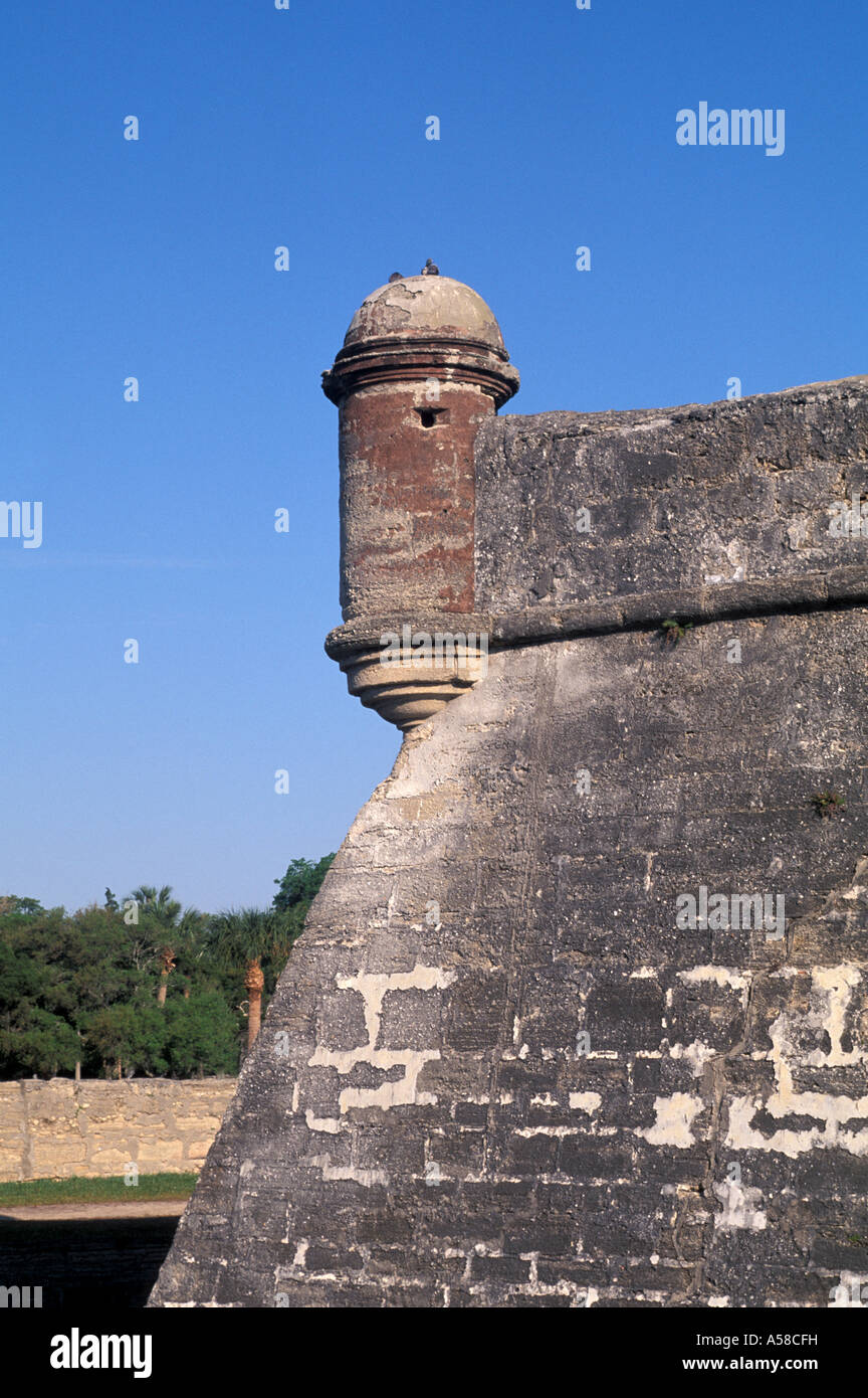 St Augustine, Florida Castillo de San Marcos national monument guard tower iconic florida landmark symbol Stock Photo