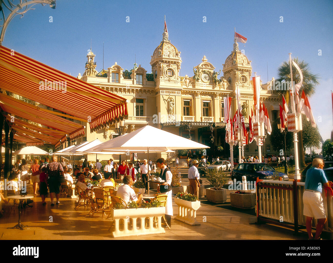 Monte Carlo, Cafe De Paris Stock Photo