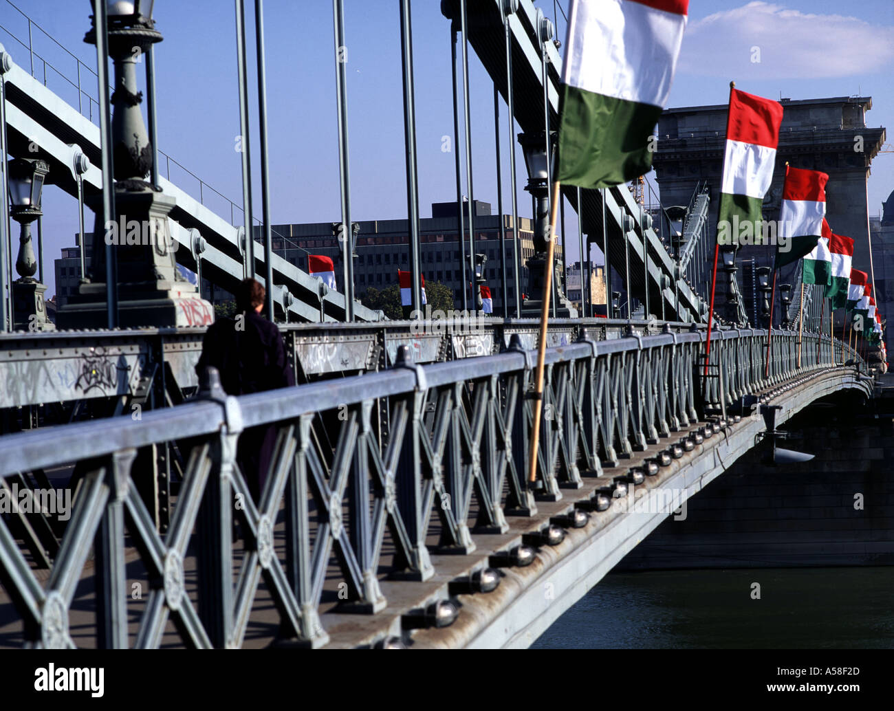 Budapest, Chain Bridge Stock Photo - Alamy