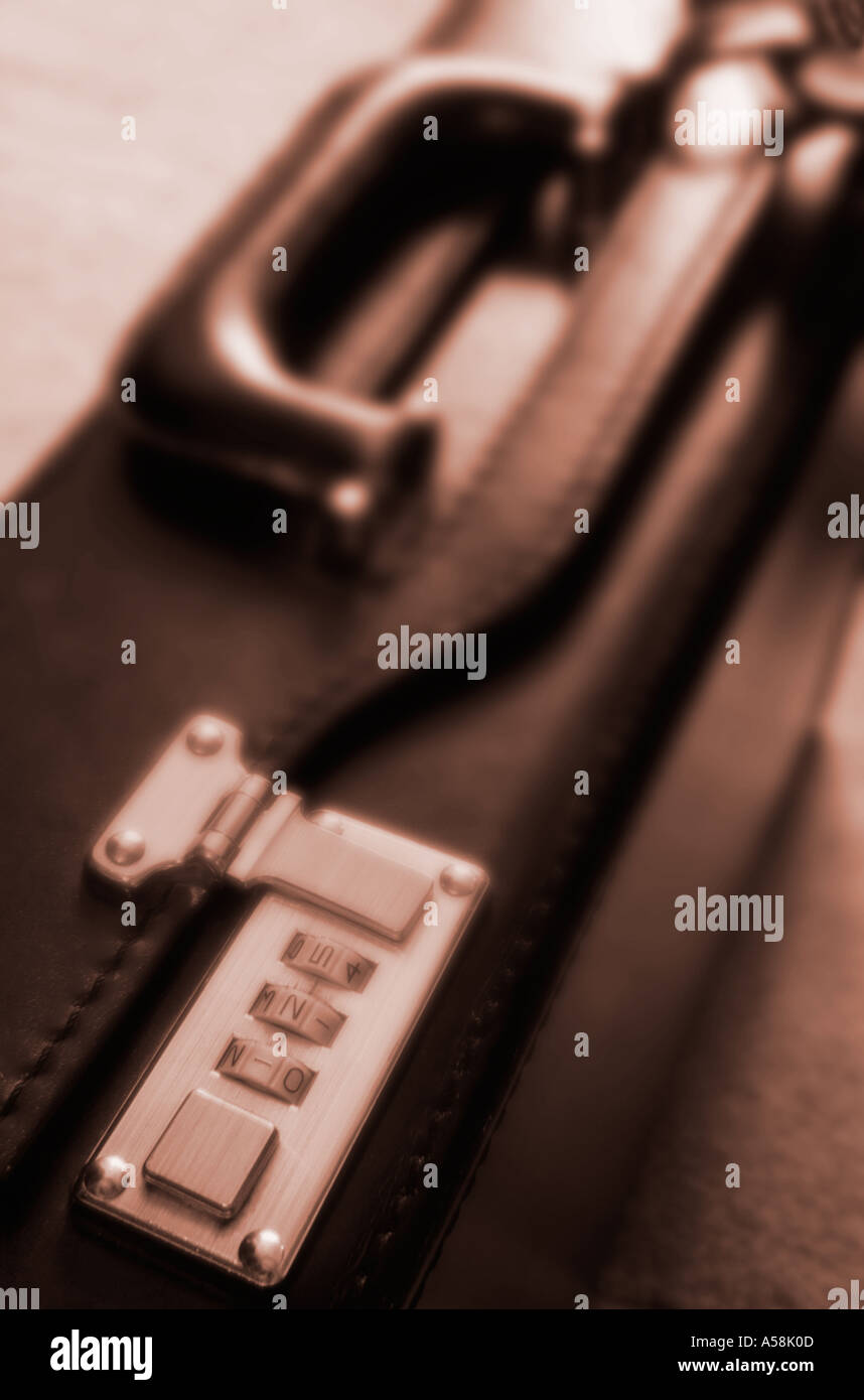 Business concept of locked briefcase Stock Photo Alamy