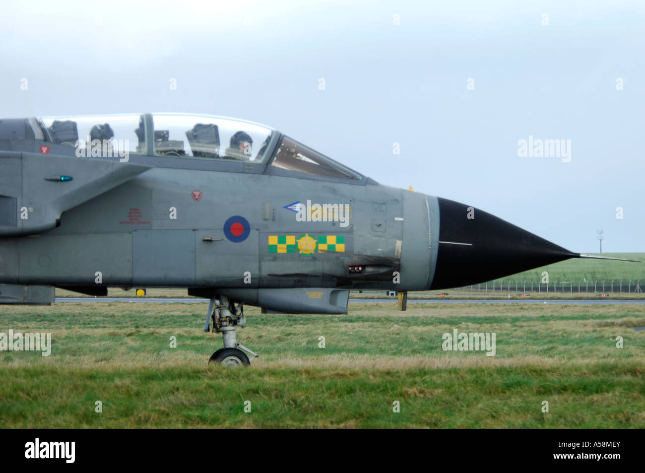 Panavia Tornado F4 Fighter on the Runway at RAF Air Base Lossiemouth, Moray, Scotland. XAV 4936-454 Stock Photo
