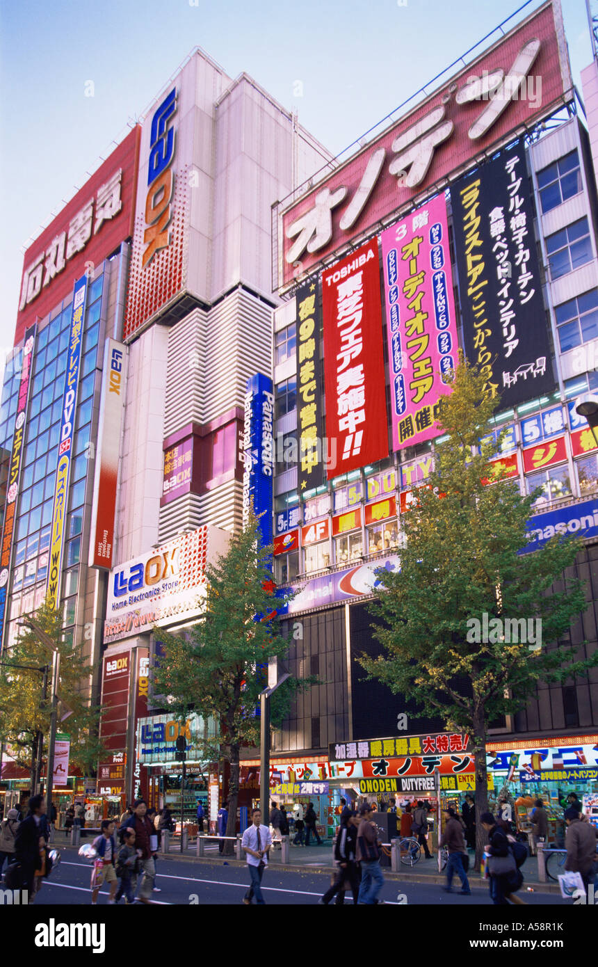 Japan, Tokyo, Shops in Akihabara Electrical District Stock Photo