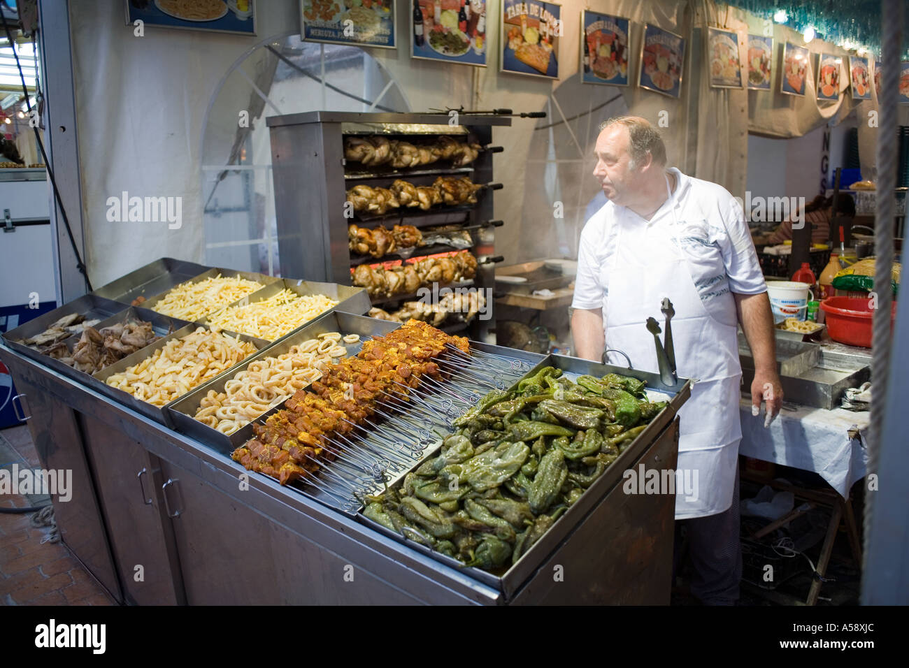 Kebab Stall at the Fuengirola Feria, Costa del Sol, Spain, Europe Stock  Photo - Alamy