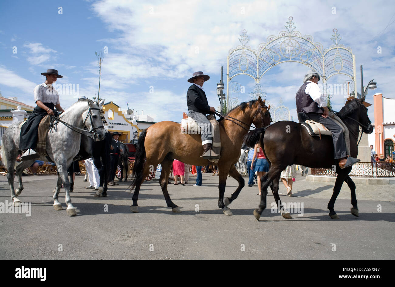 Horses and Riders at the Fuengirola Feria Spain 2005 Stock Photo Alamy
